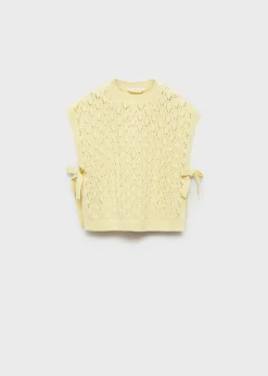 Dzieci MANGO Płaszcze*Kamizelka z dzianiny z ażurem