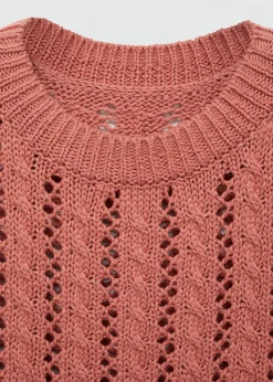 MANGO Swetry I Kardigany|Topy*Kamizelka z dzianiny z ażurem
