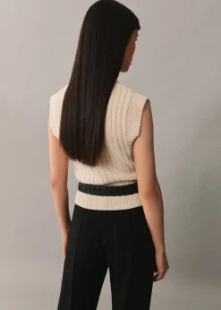 MANGO Swetry I Kardigany|Kamizelki*Kamizelka z dzianiny z półgolfem