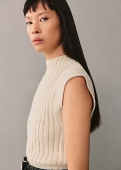 MANGO Swetry I Kardigany|Kamizelki*Kamizelka z dzianiny z półgolfem