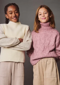 Dzieci MANGO Swetry I Kardigany*Kamizelka z dzianiny z półgolfem