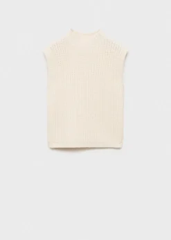 Dzieci MANGO Swetry I Kardigany*Kamizelka z dzianiny z półgolfem