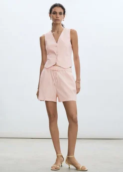 MANGO Kamizelki*Kamizelka z lnu w paski