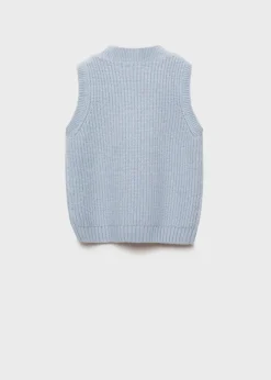 Dzieci MANGO Swetry I Kardigany*Kamizelka z prążkowanej dzianiny