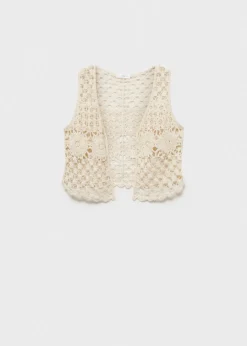 MANGO Kamizelki*Kamizelka z szydełkowej tkaniny