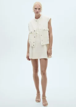 MANGO Kamizelki*Kamizelka z teksturą i kieszeniami