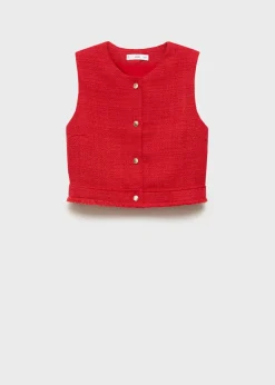MANGO Kamizelki*Kamizelka z tweedu na guziki