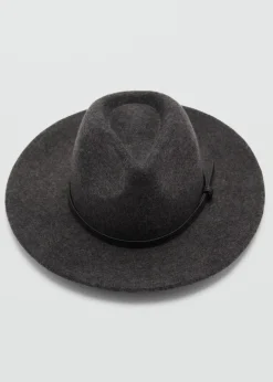 MANGO Czapki I Rękawiczki*Kapelusz wełniany z ozdobną tasiemką