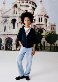 Dzieci MANGO Swetry I Kardigany*Kardigan dzianinowy na guziki