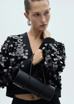 MANGO Kurtki|Swetry I Kardigany*Kardigan dzianinowy z cekinami