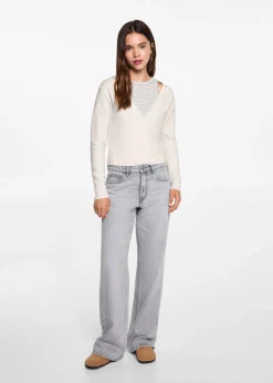 MANGO Swetry I Kardigany*Kardigan kopertowy z wiązaniem