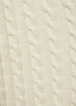 MANGO Kardigany I Swetry*Kardigan na guziki z grubej dzianiny z warkoczami