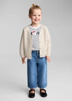 Dzieci MANGO Swetry I Kardigany*Kardigan prążkowany na guziki