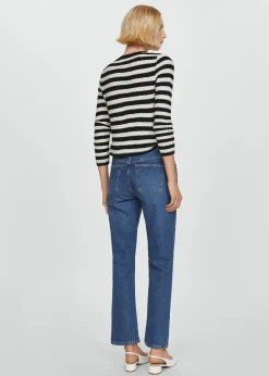 MANGO Kurtki|Swetry I Kardigany*Kardigan w paski z biżuteryjnymi guzikami