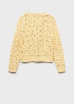 Dzieci MANGO Swetry I Kardigany*Kardigan z ażurowej dzianiny