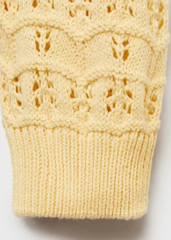 Dzieci MANGO Swetry I Kardigany*Kardigan z ażurowej dzianiny