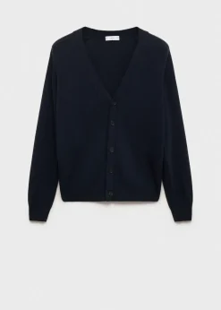 MANGO Kardigany I Swetry*Kardigan z bawełnianej dzianiny z guzikami