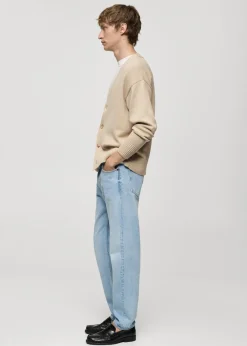 MANGO Kardigany I Swetry*Kardigan z bawełnianej dzianiny z guzikami