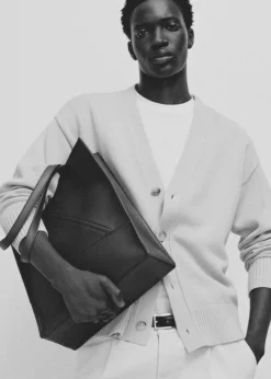 MANGO Kardigany I Swetry*Kardigan z bawełnianej dzianiny z guzikami