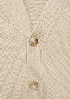 MANGO Kardigany I Swetry*Kardigan z bawełnianej dzianiny z guzikami