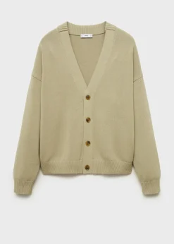 MANGO Kardigany I Swetry*Kardigan z bawełnianej dzianiny z guzikami