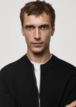 MANGO Kardigany I Swetry*Kardigan z dzianiny o średniej grubości na zamek