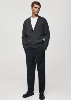 MANGO Kardigany I Swetry*Kardigan z dzianiny wełnianej o średniej grubości