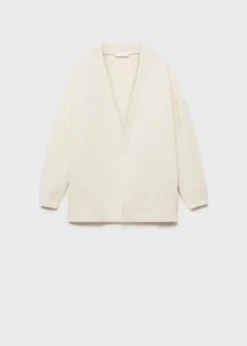 Dzieci MANGO Swetry I Kardigany*Kardigan z dzianiny z dekoltem w szpic