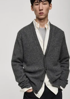 MANGO Kardigany I Swetry*Kardigan z dzianiny z mieszanki wełny