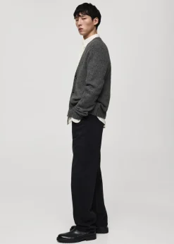 MANGO Kardigany I Swetry*Kardigan z dzianiny z mieszanki wełny