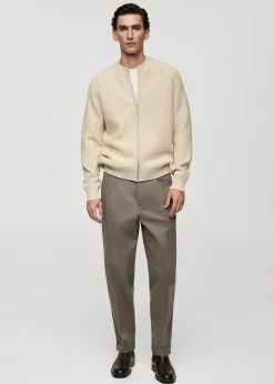 MANGO Kardigany I Swetry*Kardigan z dzianiny z teksturą na zamek