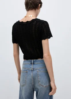 MANGO Swetry I Kardigany|Topy*Kardigan z dzianiny z wiązaniem