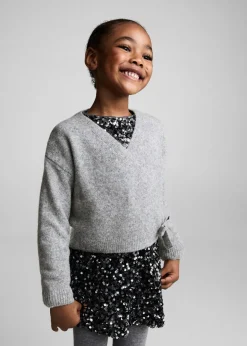 Dzieci MANGO Swetry I Kardigany*Kardigan z dzianiny z wiązaniem