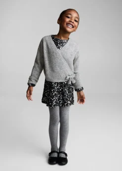 Dzieci MANGO Swetry I Kardigany*Kardigan z dzianiny z wiązaniem