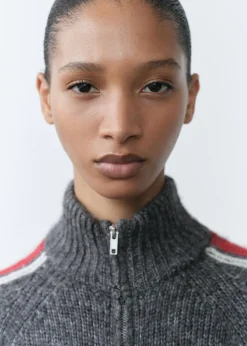 MANGO Kurtki|Swetry I Kardigany*Kardigan z półgolfem na zamek