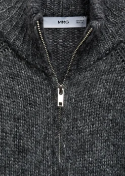 MANGO Kurtki|Swetry I Kardigany*Kardigan z półgolfem na zamek