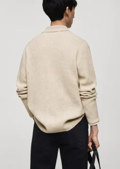 MANGO Kardigany I Swetry*Kardigan z prążkowanej dzianiny