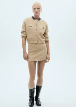 MANGO Kurtki|Swetry I Kardigany*Kardigan z prążkowanej dzianiny na guziki