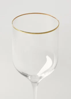 MANGO Szklanki I Kieliszki*Kieliszek ze szkła ze złotą obwódką