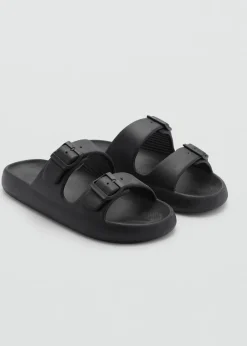 MANGO Buty*Klapki gumowe z dwoma sprzączkami