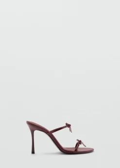 MANGO Buty*Klapki na obcasie z kokardkami