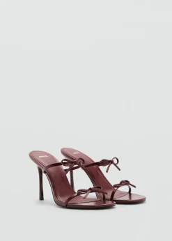 MANGO Buty*Klapki na obcasie z kokardkami