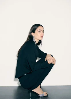 MANGO Buty*Klapki na obcasie ze strasem