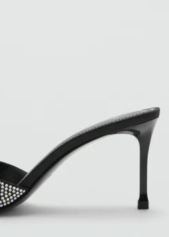 MANGO Buty*Klapki na obcasie ze strasem