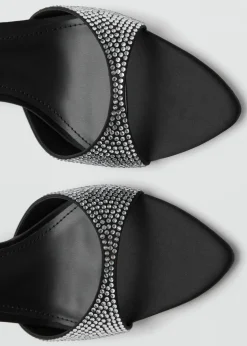 MANGO Buty*Klapki na obcasie ze strasem