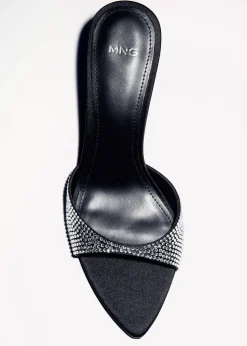 MANGO Buty*Klapki na obcasie ze strasem