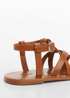 Dzieci MANGO Buty*Klapki skórzane z paskami