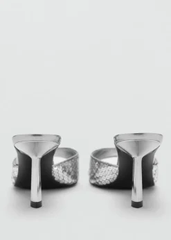 MANGO Buty*Klapki z cekinowym paskiem