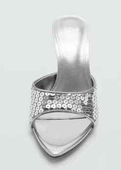 MANGO Buty*Klapki z cekinowym paskiem