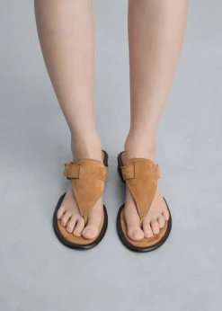 MANGO Buty|Akcesoria Skórzane*Klapki z dwoiny